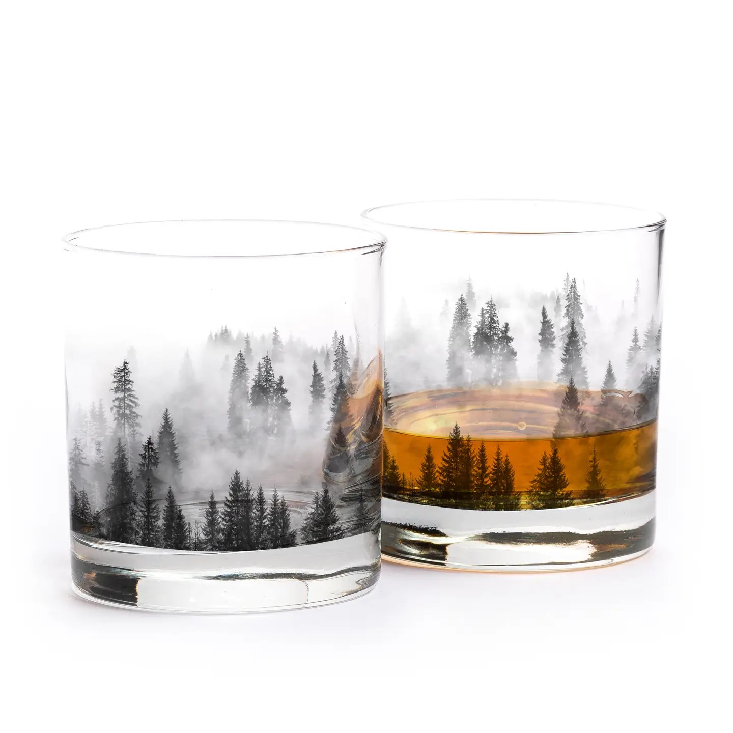Forest & Clouds Whiskey Glass