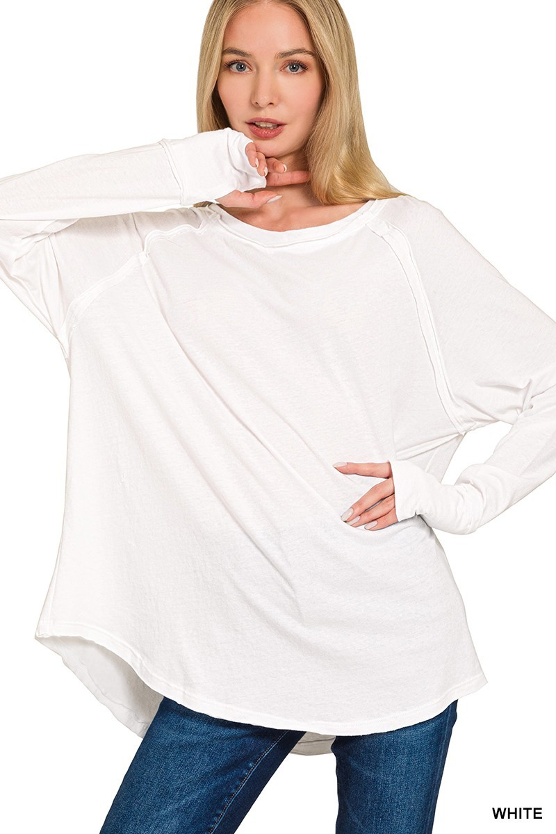 Collins Long Sleeve, White