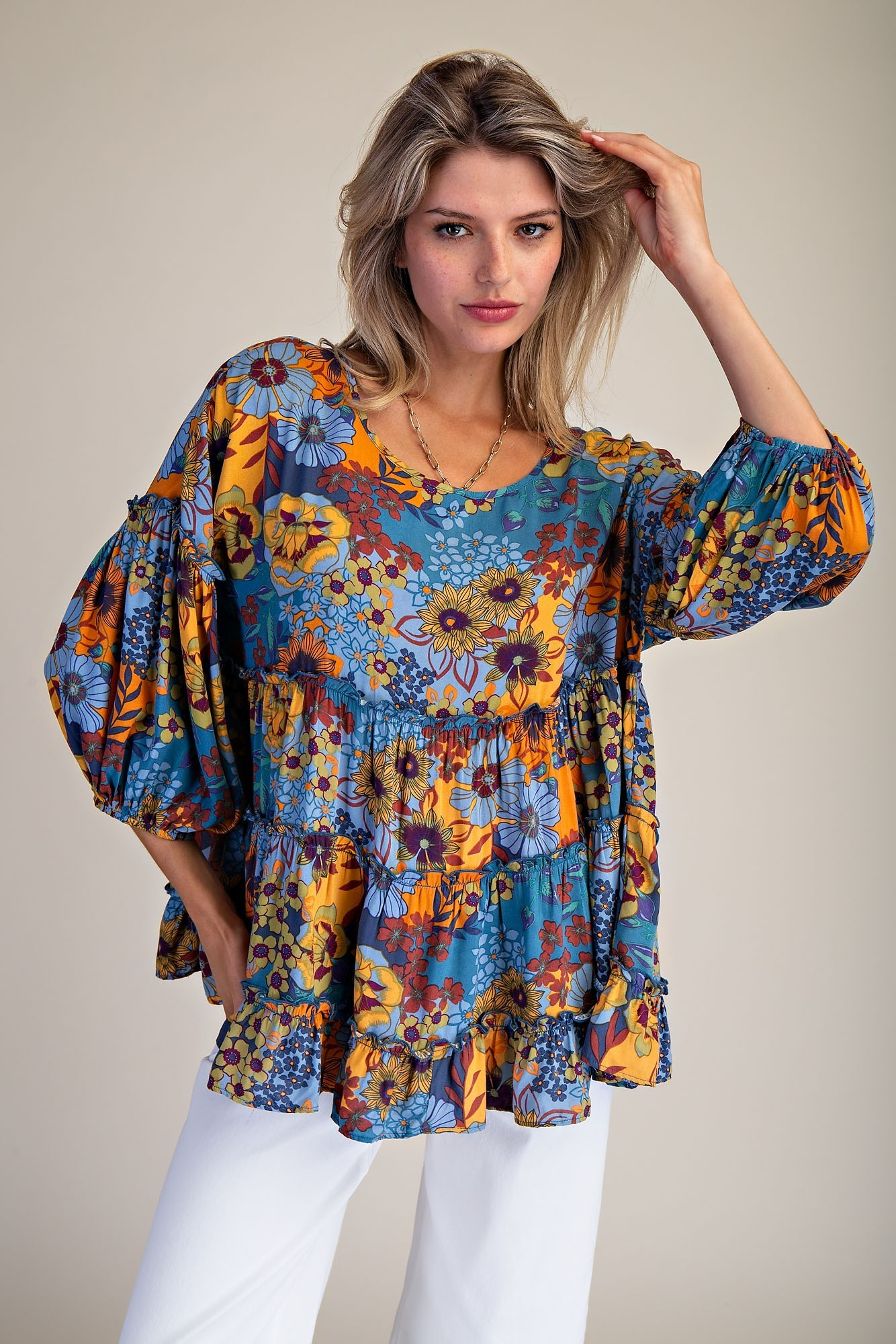 Challis Babydoll Top