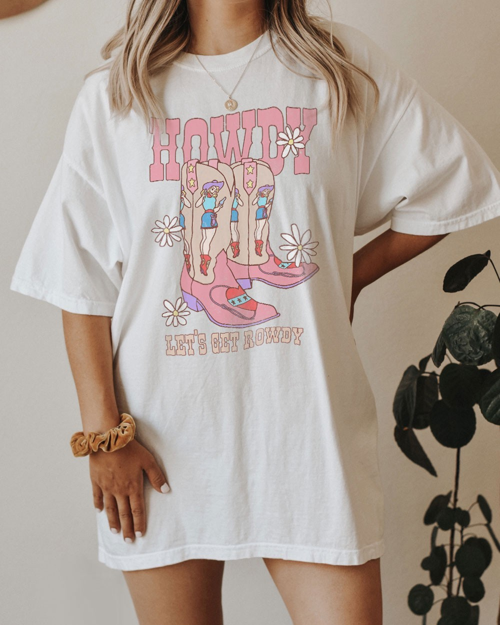 Howdy Lets Get Rowdy Graphic Tee