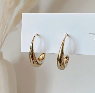 Bella Ray Audrey Hoops 18K Gold Plated Earrings