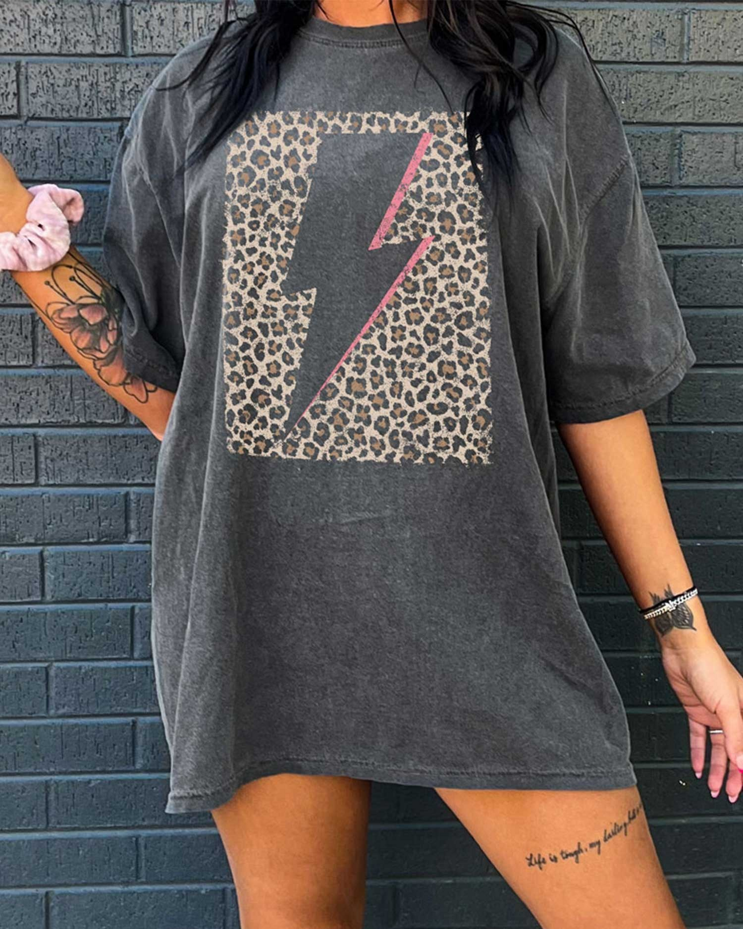 Leopard Bolt Graphic Tee