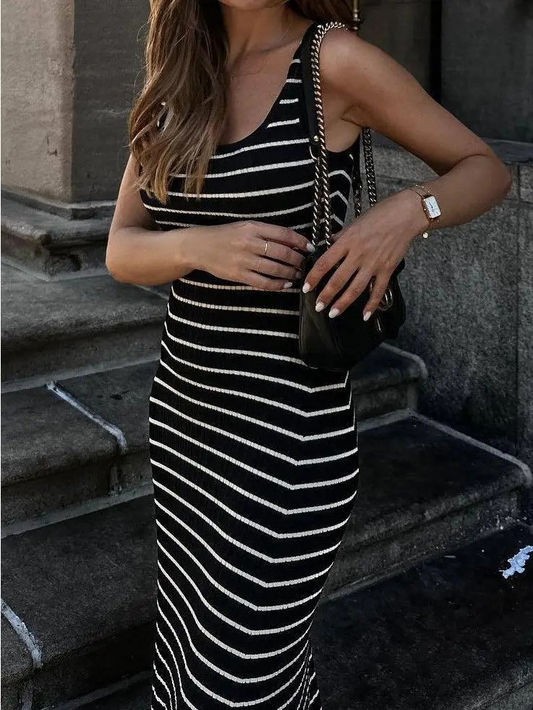 Bella Midi Striped Dress