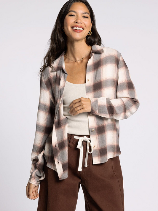 Daphne Shirt, Cedar Coffee Plaid