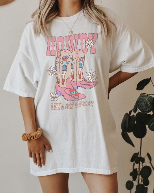 Howdy Lets Get Rowdy Graphic Tee
