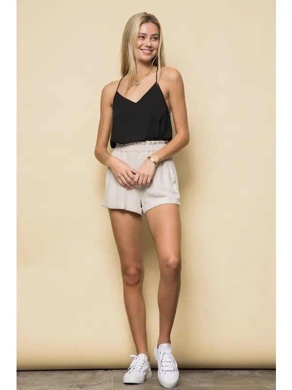 Classic Racer Back Tank Top, Black