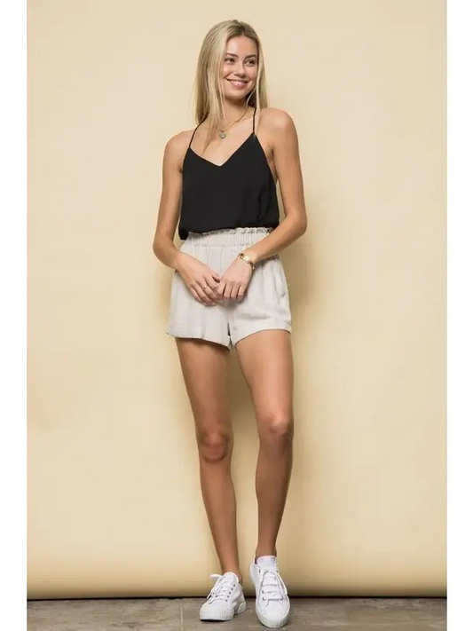 Classic Racer Back Tank Top, Black