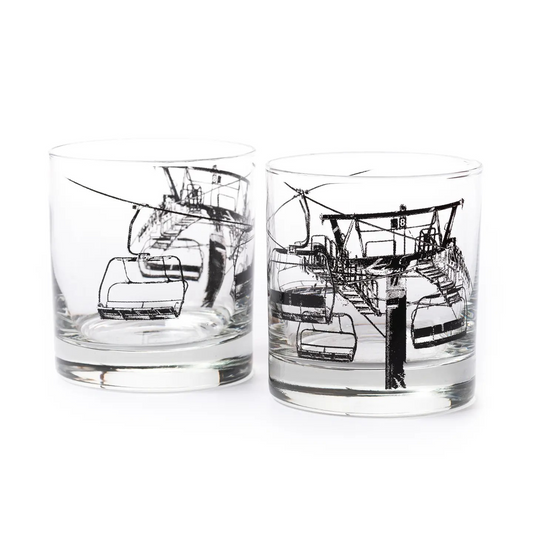 Ski Lift Whiskey Glass