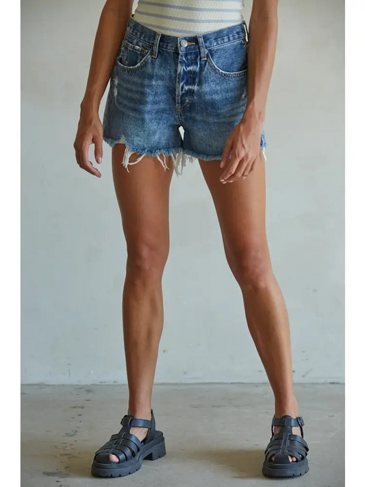 Marlene Distressed Denim Shorts